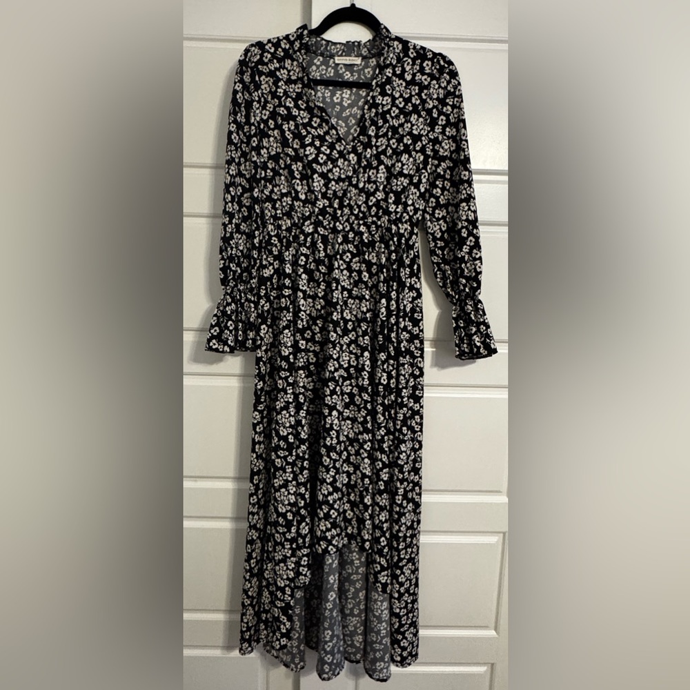 Anna Kaci High Low Floral Print Dress